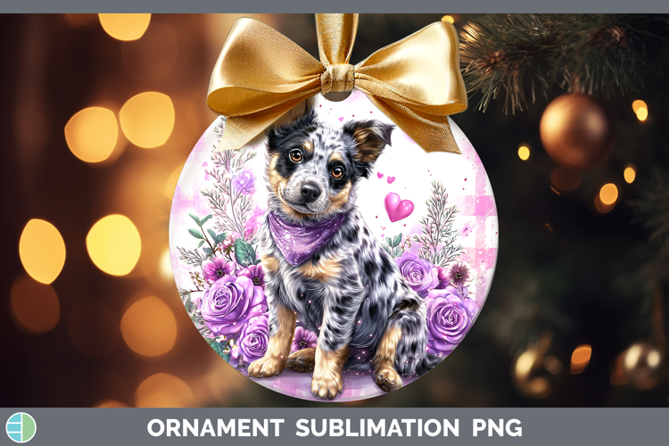 Australian Cattle Dog Dogs 03 Checker Valentine Ornament Sub