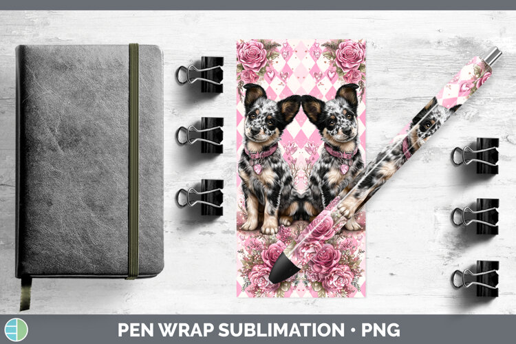 GorgeousDogs 03 Checker Valentine Pen Wrap design.