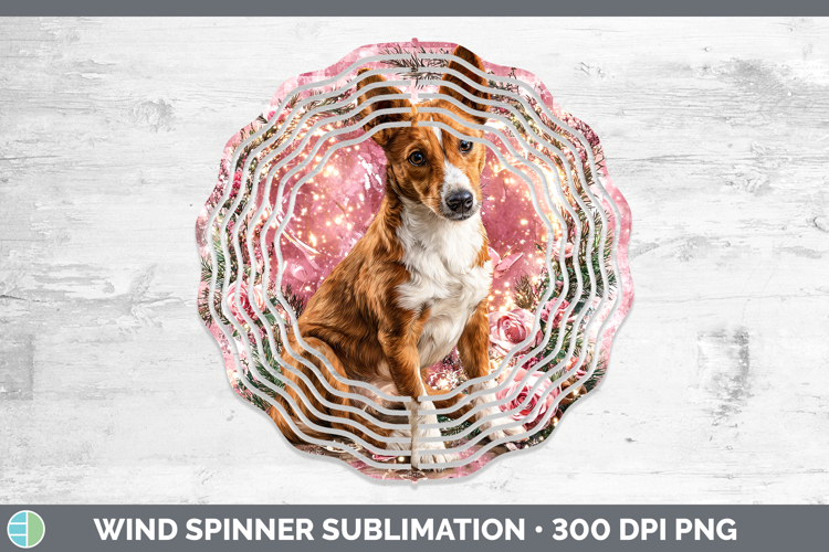 Basenji Dogs 03 Checker Valentine Wind Spinner Sublimation D