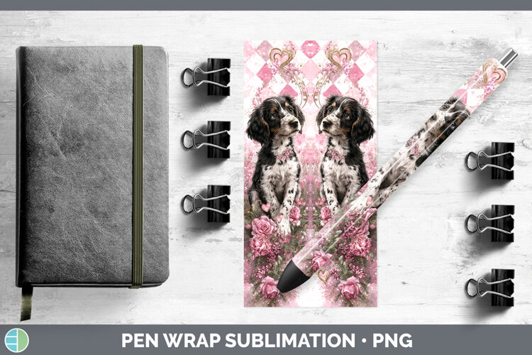 GorgeousDogs 03 Checker Valentine Pen Wrap design.