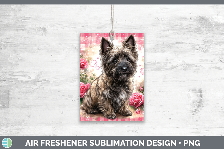 Cairn Terrier Dogs 03 Checker Valentine Air Freshener Sublim
