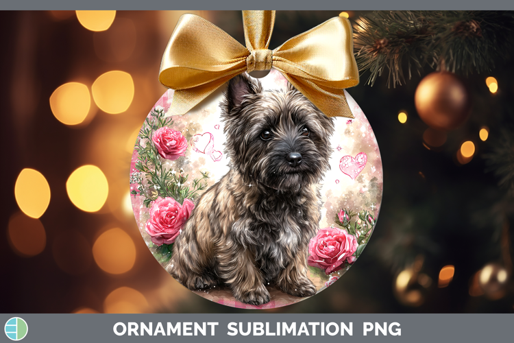 Cairn Terrier Dogs 03 Checker Valentine Ornament Sublimation