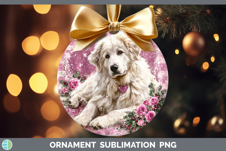 Great Pyrenees Dogs 03 Checker Valentine Ornament Sublimatio