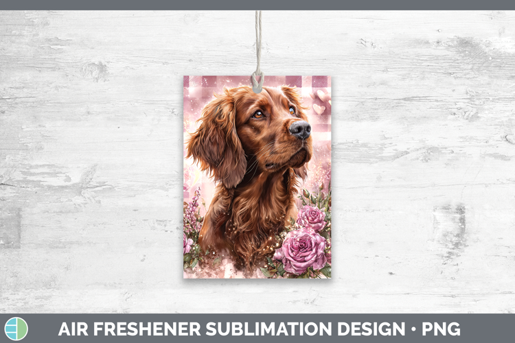 Irish Setter Dogs 03 Checker Valentine Air Freshener Sublima