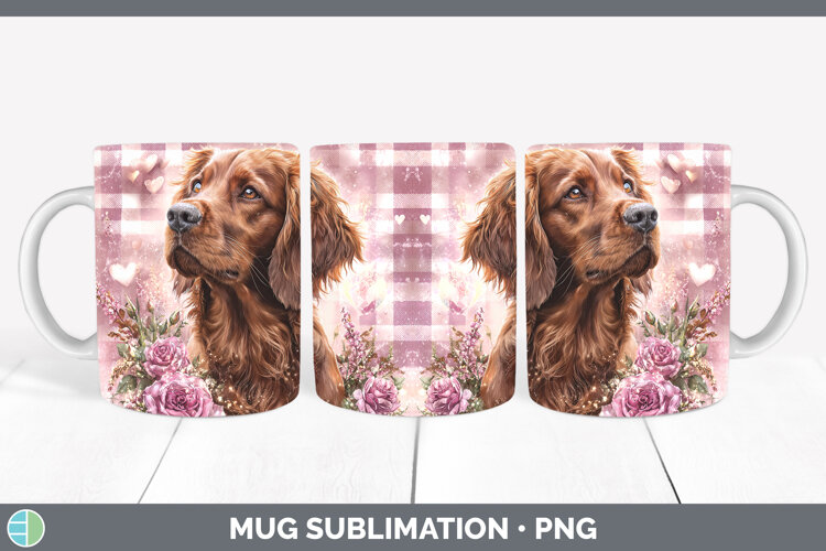 GorgeousDogs 03 Checker Valentine Mug Wrap design.