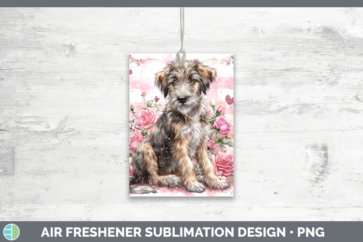 Irish Wolfhound Dogs 03 Checker Valentine Air Freshener Sub