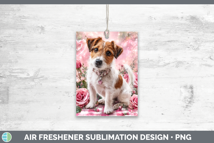 Jack Russell Terrier Dogs 03 Checker Valentine Air Freshener