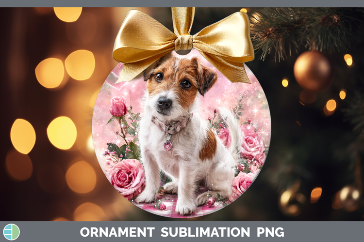 Jack Russell Terrier Dogs 03 Checker Valentine Ornament Subl