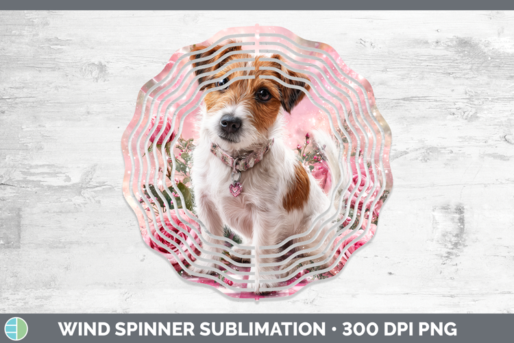 Jack Russell Terrier Dogs 03 Checker Valentine Wind Spinner