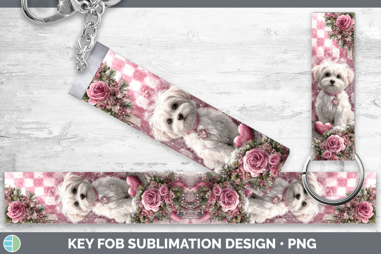 GorgeousDogs 03 Checker Valentine Key Fob design.