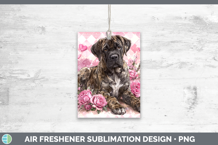 Mastiff Dogs 03 Checker Valentine Air Freshener Sublimation