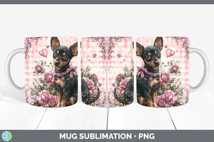 GorgeousDogs 03 Checker Valentine Mug Wrap design.
