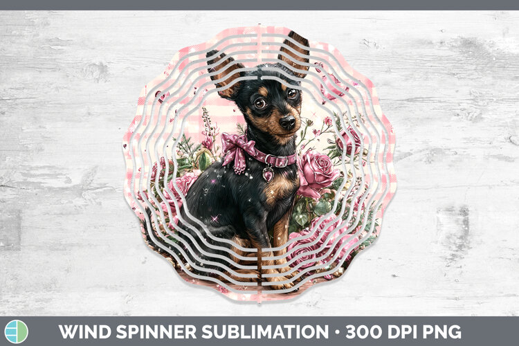 GorgeousDogs 03 Checker Valentine Wind Spinner design.