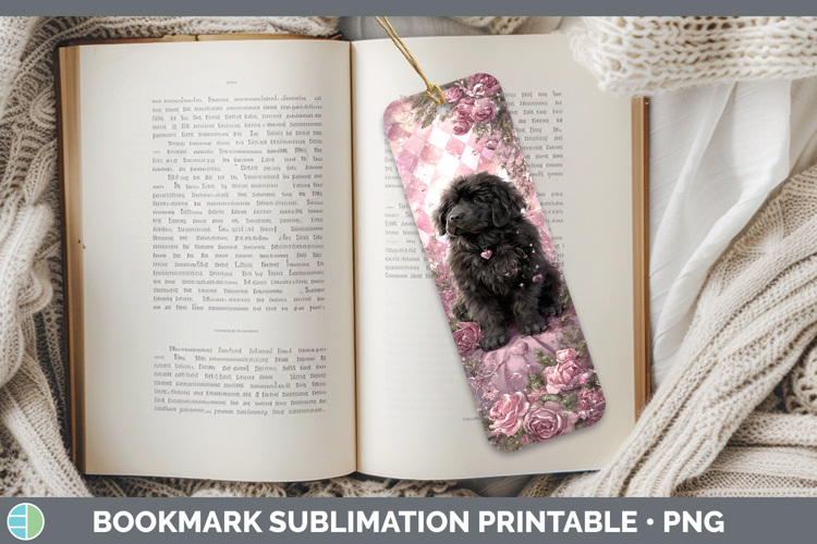 Newfoundland Dogs 03 Checker Valentine Bookmark Sublimation
