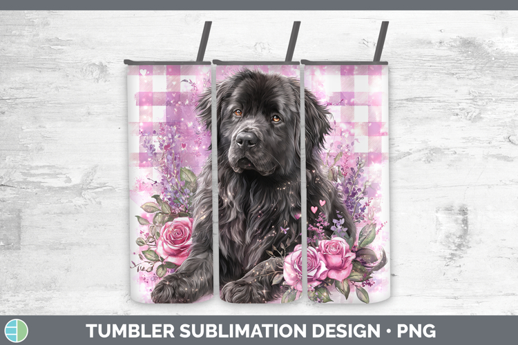 Newfoundland Dogs 03 Checker Valentine Tumbler Sublimation D