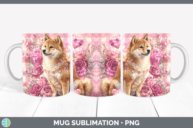 GorgeousDogs 03 Checker Valentine Mug Wrap design.