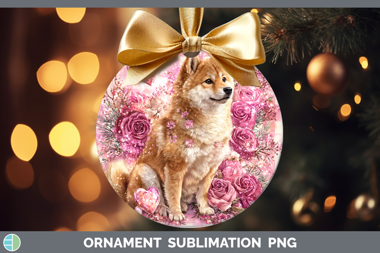 Shiba Inu Dogs 03 Checker Valentine Ornament Sublimation Des