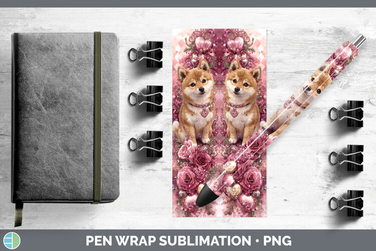GorgeousDogs 03 Checker Valentine Pen Wrap design.