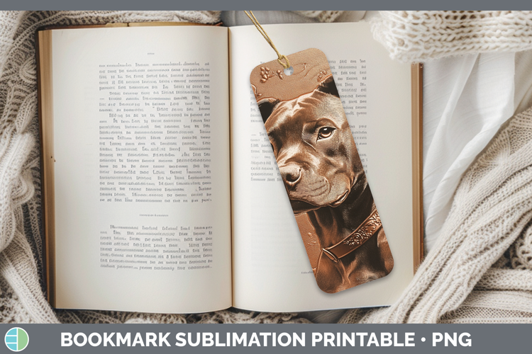 Dogs 03 Copper Relief American Staffordshire Bookmark Sublim