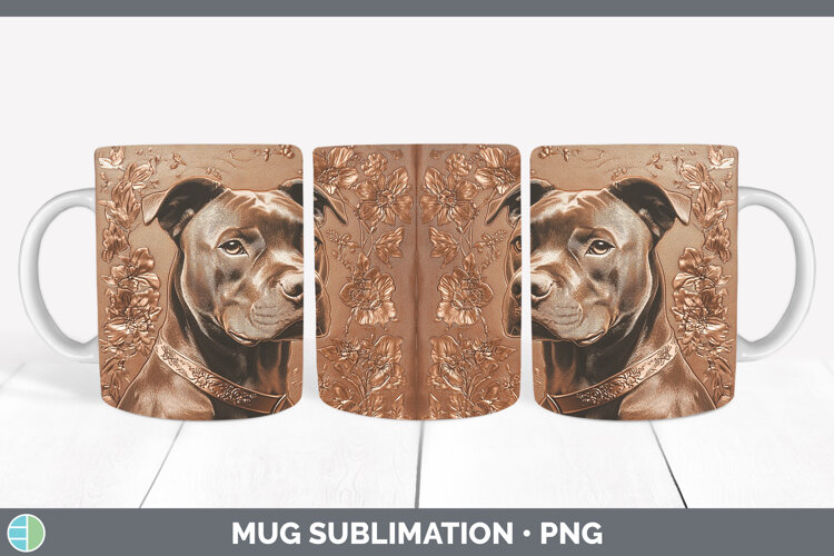 GorgeousDogs 03 Copper Relief Mug Wrap design.