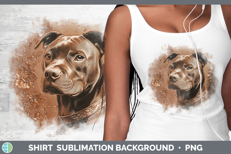 Dogs 03 Copper Relief American Staffordshire Shirt Sublimati