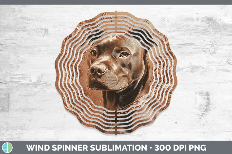 GorgeousDogs 03 Copper Relief Wind Spinner design.