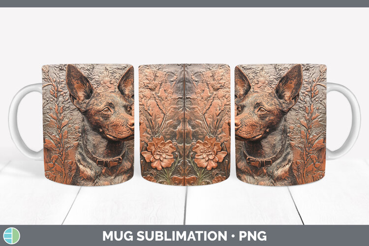 GorgeousDogs 03 Copper Relief Mug Wrap design.