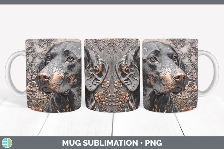 GorgeousDogs 03 Copper Relief Mug Wrap design.