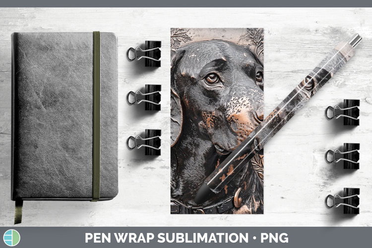 Dogs 03 Copper Relief Bluetick Coonhound Pen Wrap Sublimatio