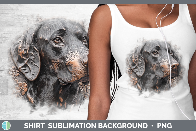 Dogs 03 Copper Relief Bluetick Coonhound Shirt Sublimation S