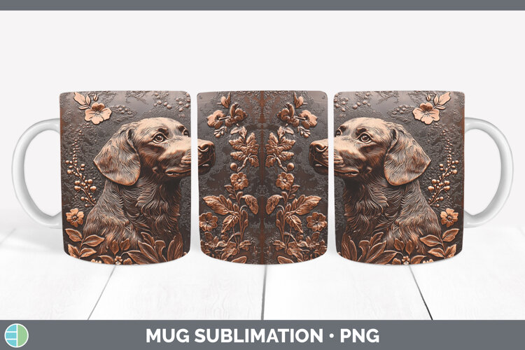 GorgeousDogs 03 Copper Relief Mug Wrap design.