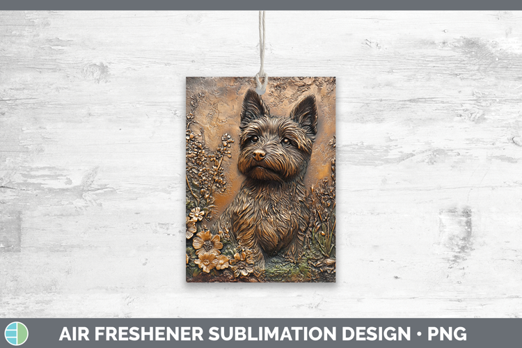 Dogs 03 Copper Relief Cairn Terrier Air Freshener Sublimatio
