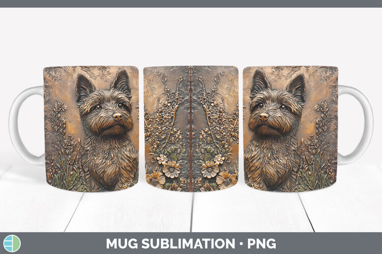 GorgeousDogs 03 Copper Relief Mug Wrap design.