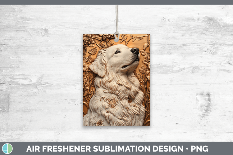 Dogs 03 Copper Relief Great Pyrenees Air Freshener Sublimati
