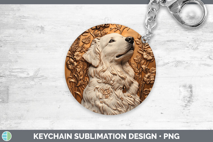 GorgeousDogs 03 Copper Relief Keychain design.