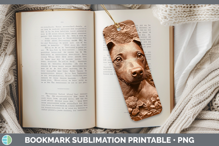 Dogs 03 Copper Relief Jack Russell Terrier Bookmark Sublimat
