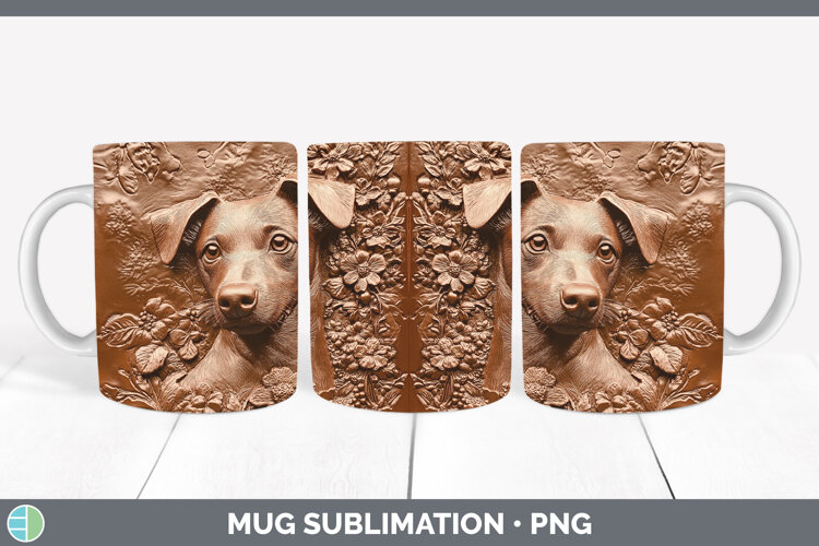 GorgeousDogs 03 Copper Relief Mug Wrap design.