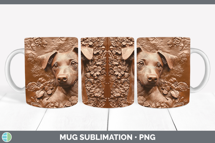Dogs 03 Copper Relief Jack Russell Terrier Mug Wrap Sublimat