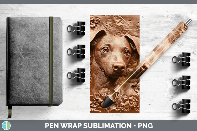 Dogs 03 Copper Relief Jack Russell Terrier Pen Wrap Sublimat