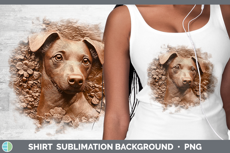 Dogs 03 Copper Relief Jack Russell Terrier Shirt Sublimation