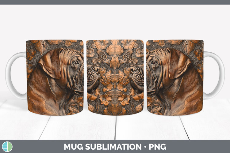 GorgeousDogs 03 Copper Relief Mug Wrap design.