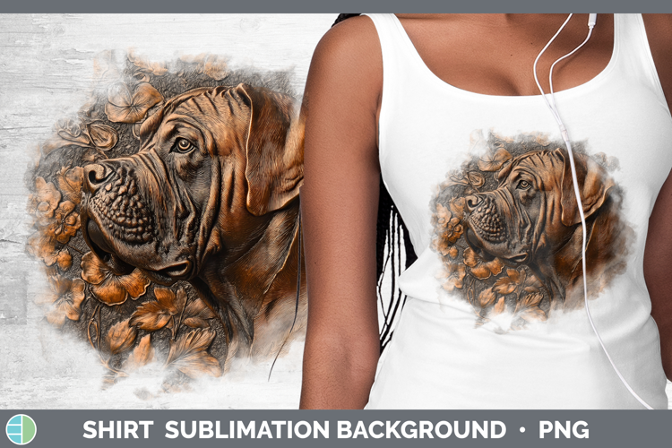 Dogs 03 Copper Relief Mastiff Shirt Sublimation Sublimation