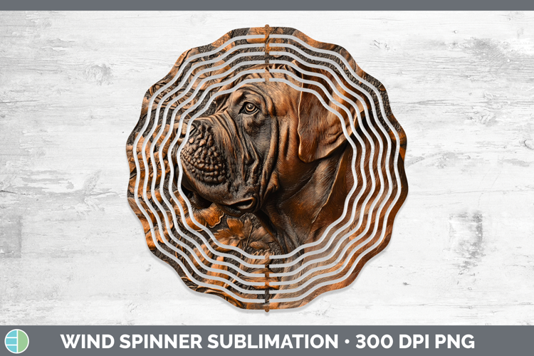 Dogs 03 Copper Relief Mastiff Wind Spinner Sublimation Spinn