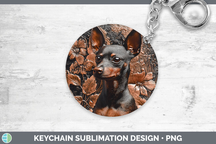 GorgeousDogs 03 Copper Relief Keychain design.