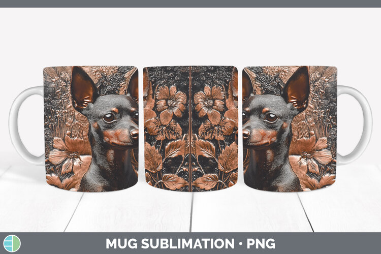 GorgeousDogs 03 Copper Relief Mug Wrap design.