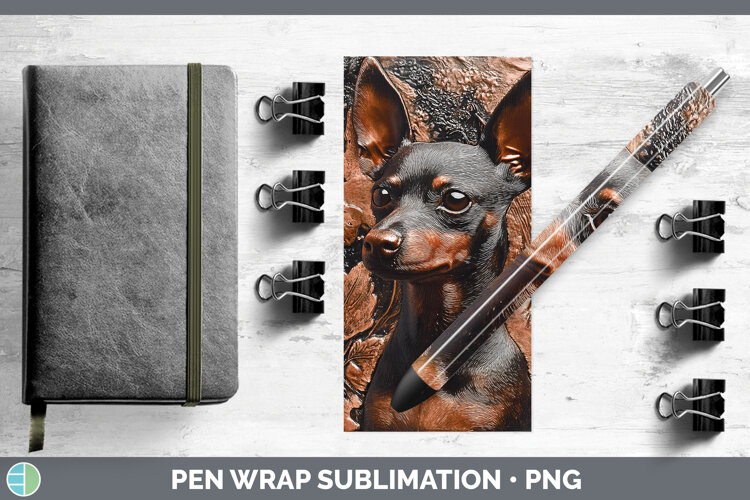 GorgeousDogs 03 Copper Relief Pen Wrap design.