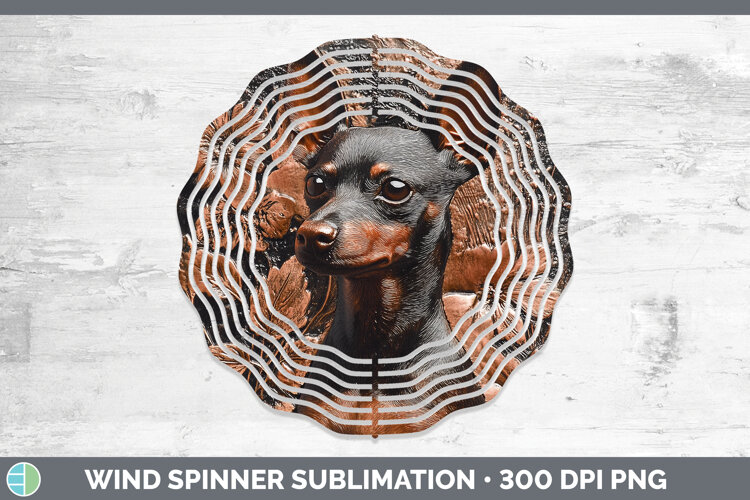 GorgeousDogs 03 Copper Relief Wind Spinner design.