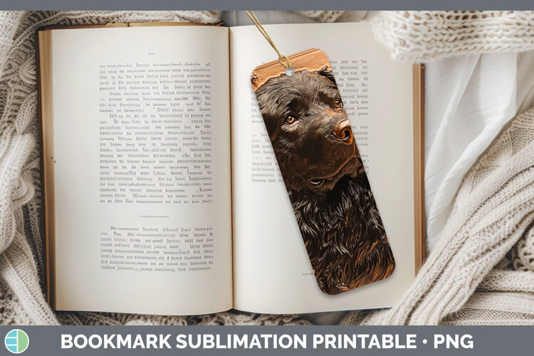 GorgeousDogs 03 Copper Relief Bookmark design.