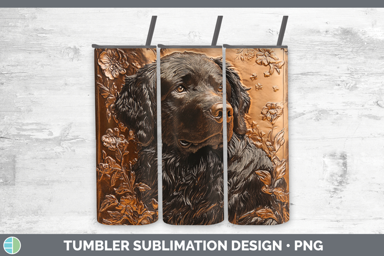 Dogs 03 Copper Relief Newfoundland Tumbler Sublimation 20 oz