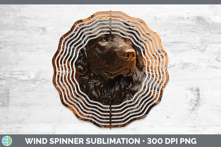 GorgeousDogs 03 Copper Relief Wind Spinner design.
